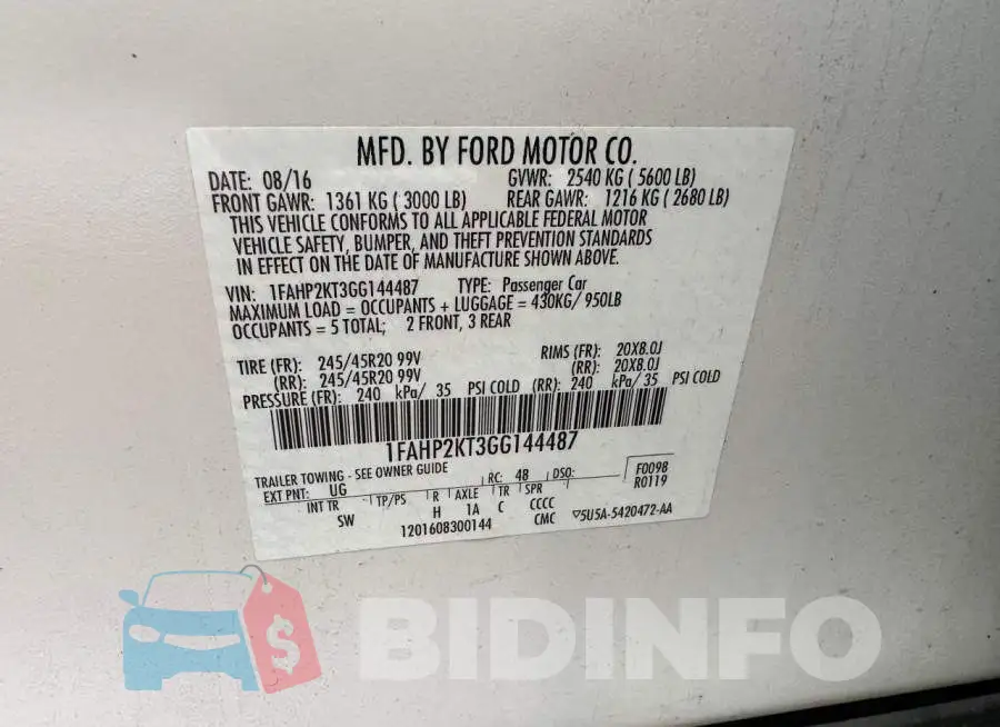 1FAHP2KT3GG144487 Photo# 10