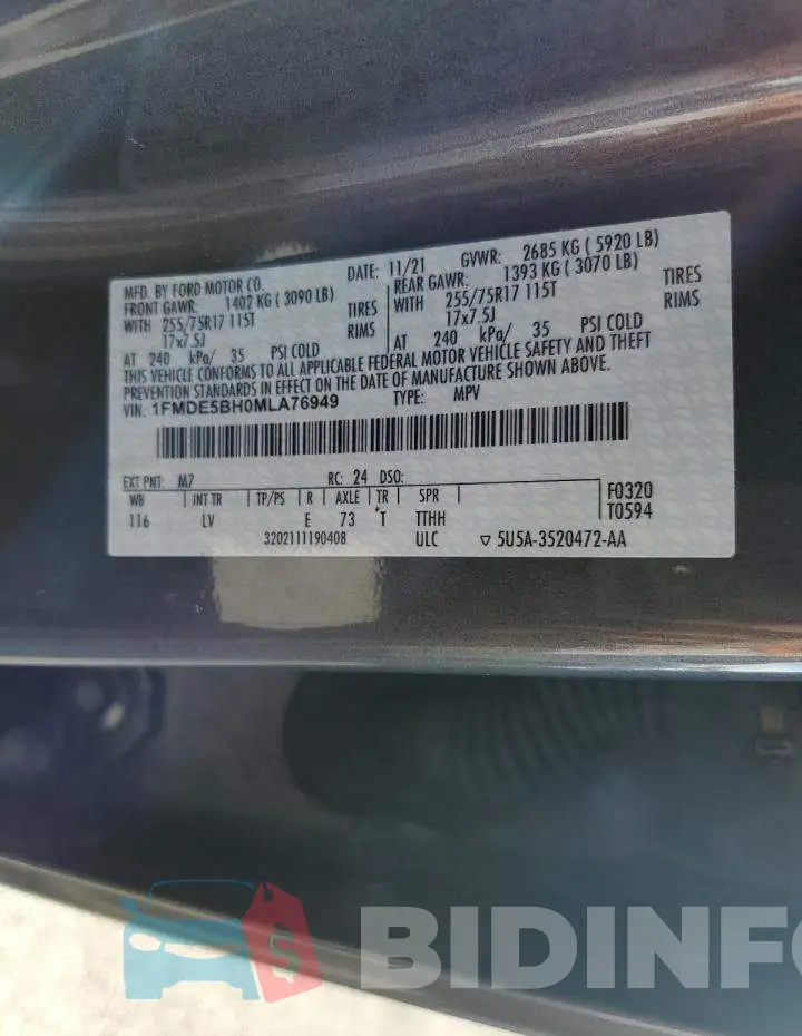 1FMDE5BH0MLA76949 Photo# 10