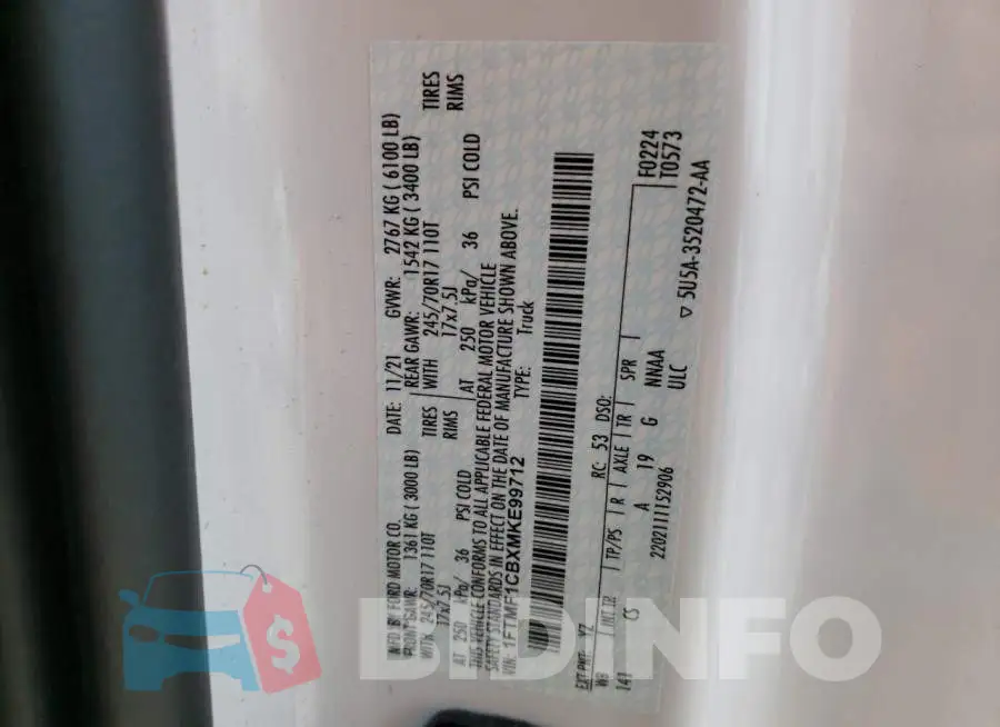 1FTMF1CBXMKE99712 Photo# 10