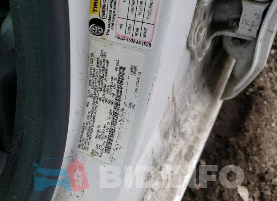 3FADP4BJ3KM148756 Photo# 12