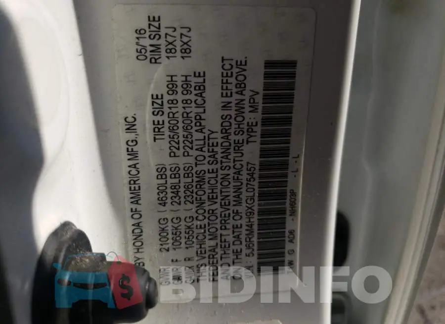 5J6RM4H9XGL075457 Photo# 10