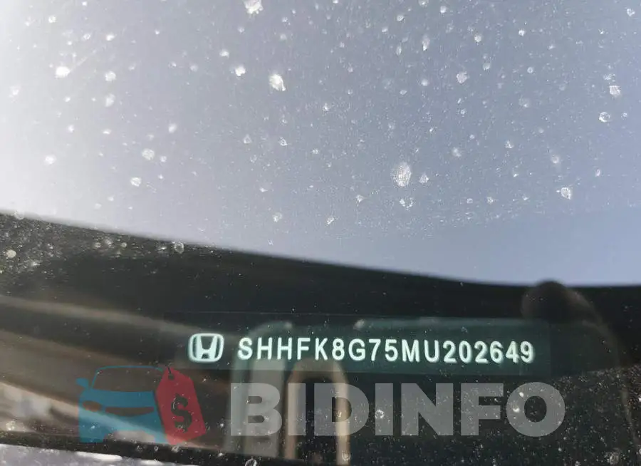 SHHFK8G75MU202649 Photo# 10