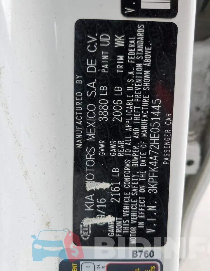 3KPFK4A72HE051445 Photo# 12