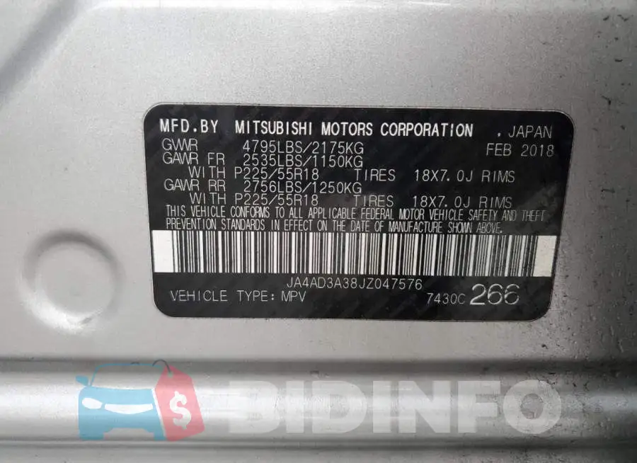 JA4AD3A38JZ047576 Photo# 13