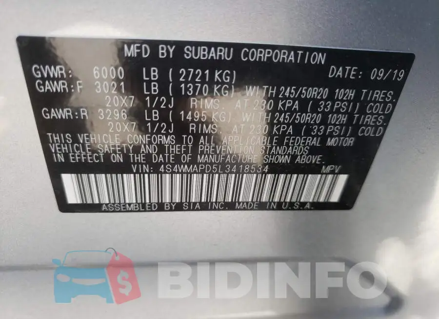 4S4WMAPD5L3418534 Photo# 10