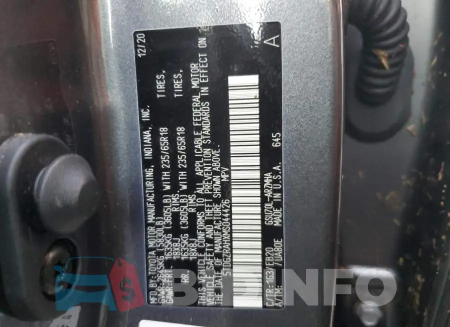 5TDGZRAHXMS044426 Photo# 10