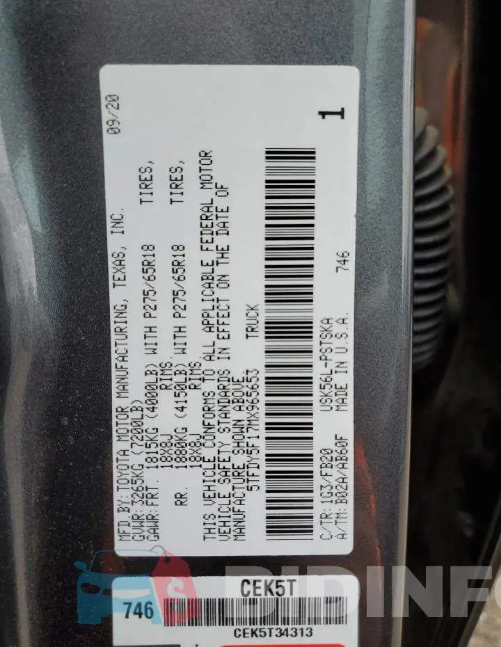 5TFDY5F17MX965653 Photo# 10