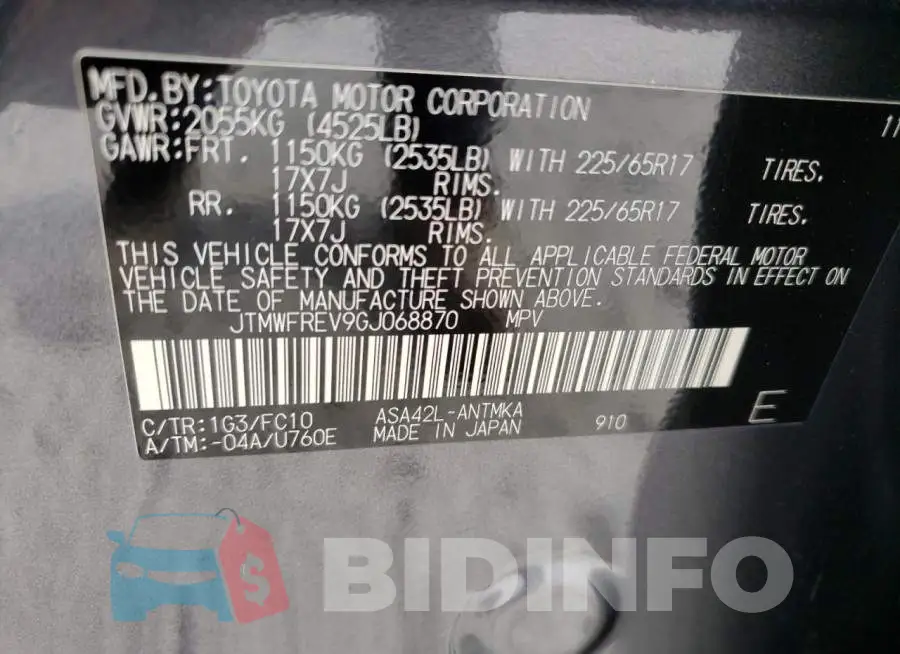 JTMWFREV9GJ068870 Photo# 10