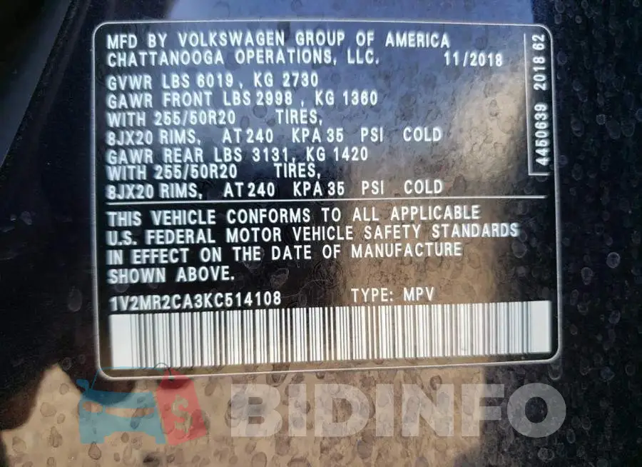 1V2MR2CA3KC514108 Photo# 10