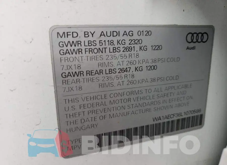 WA1AECF36L1070586 Photo# 10