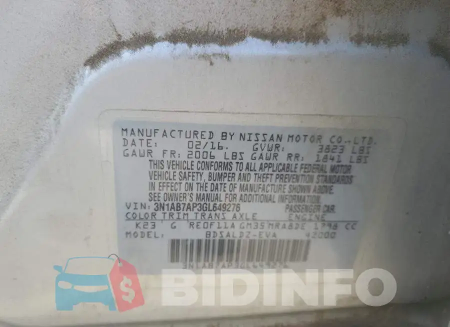 3N1AB7AP3GL649276 Photo# 13