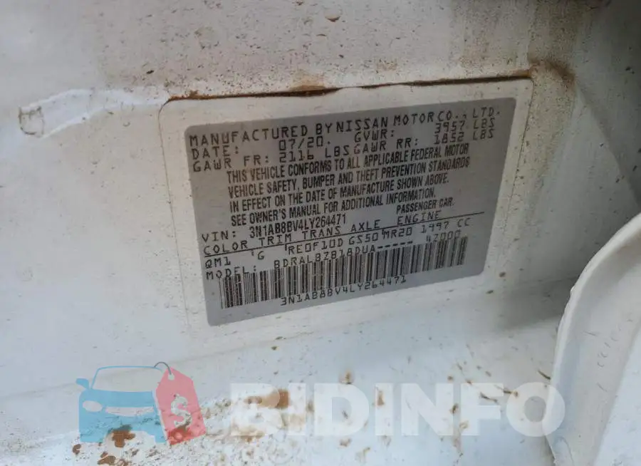3N1AB8BV4LY264471 Photo# 10
