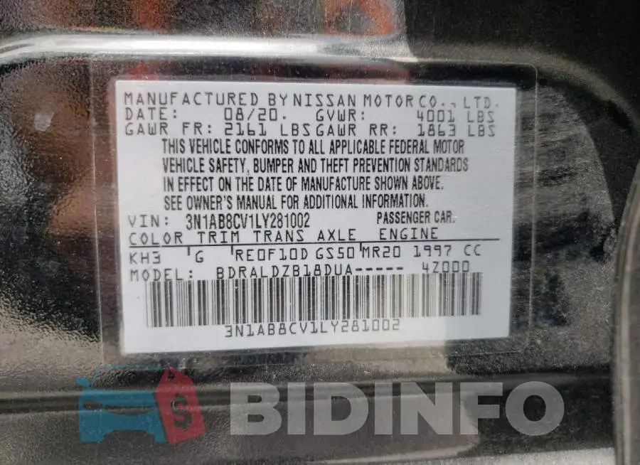 3N1AB8CV1LY281002 Photo# 10