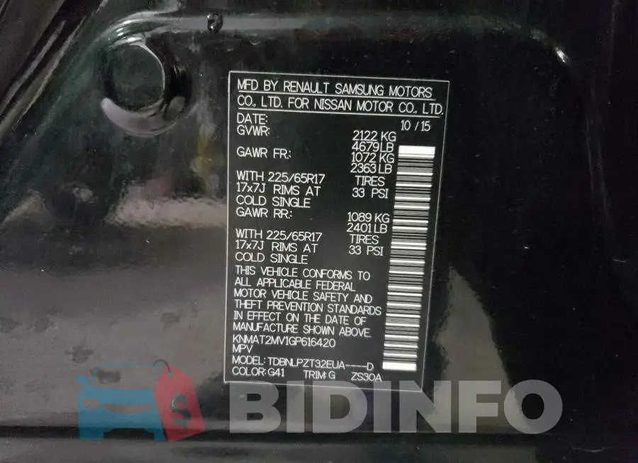 KNMAT2MV1GP616420 Photo# 10
