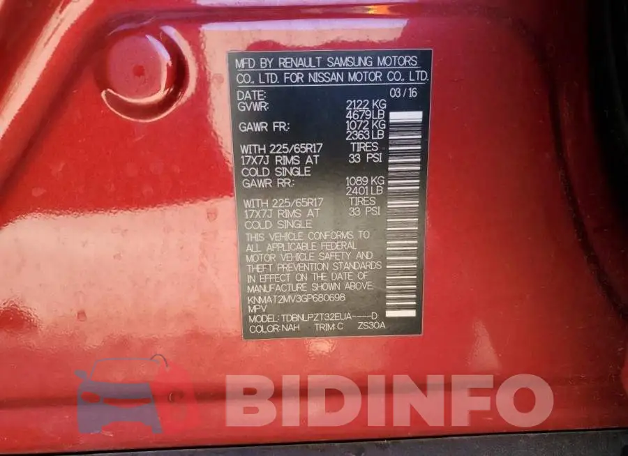 KNMAT2MV3GP680698 Photo# 10