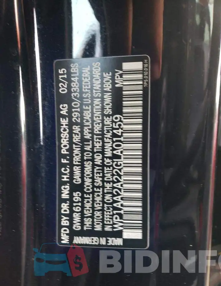WP1AA2A22GLA01459 Photo# 13
