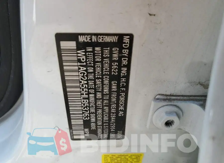 WP1AG2A55HLB53763 Photo# 10