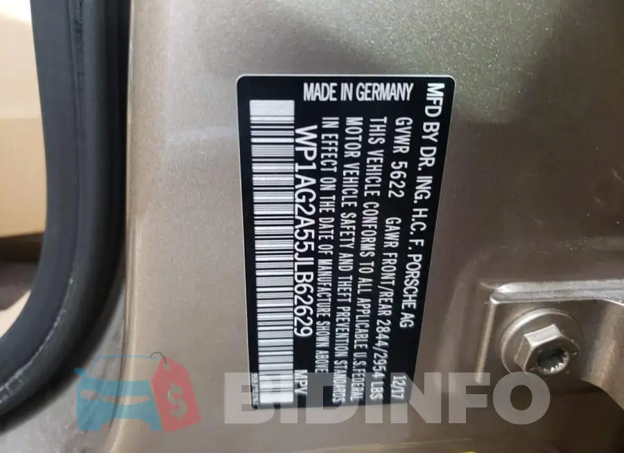 WP1AG2A55JLB62629 Photo# 10