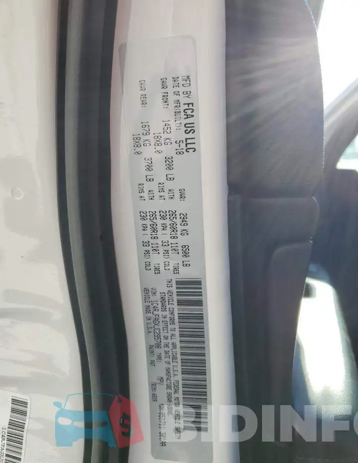 1C4RJFAGXJC295708 Photo# 10