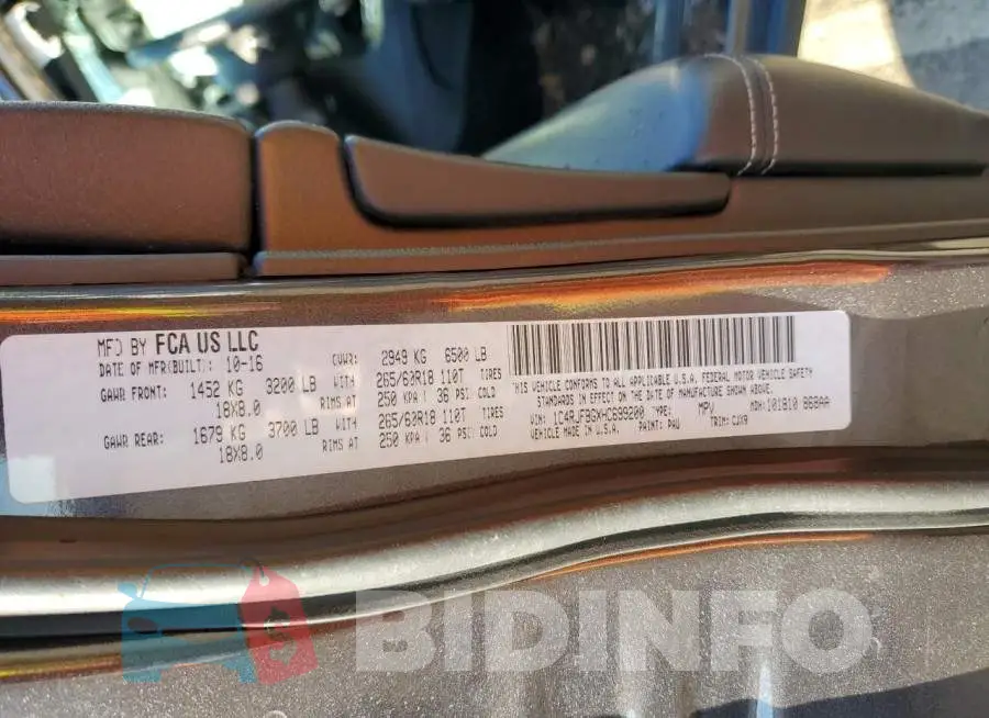 1C4RJFBGXHC699200 Photo# 10