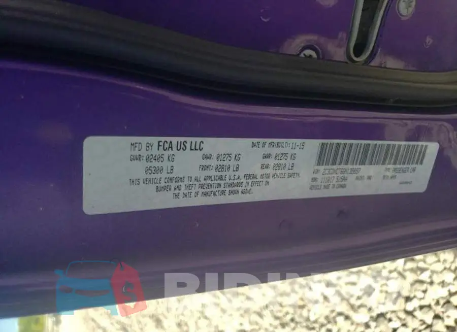 2C3CDXCT6GH139897 Photo# 10