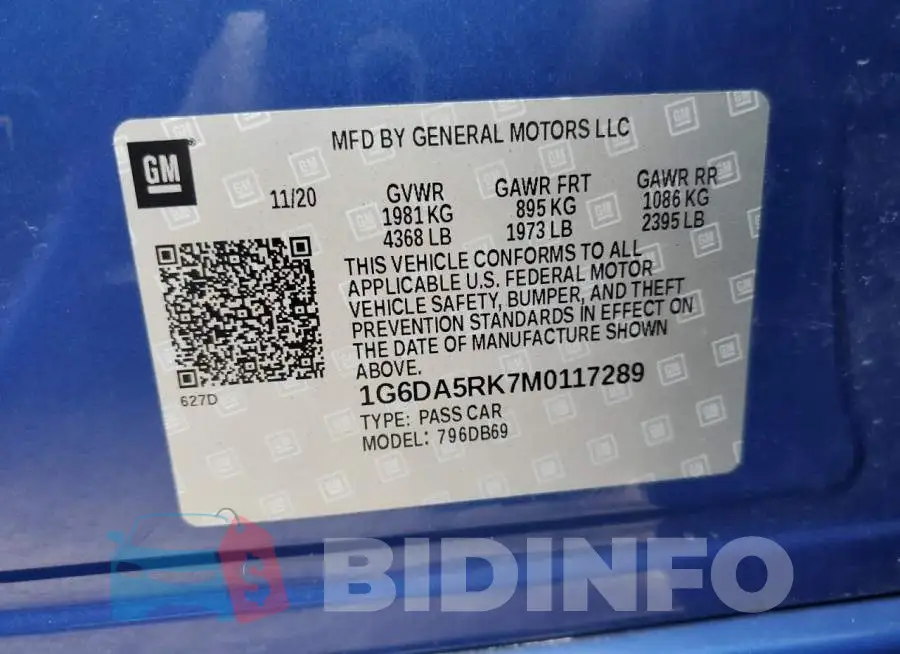 1G6DA5RK7M0117289 Photo# 10