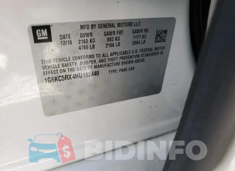 1G6KC5RX4HU182449 Photo# 10