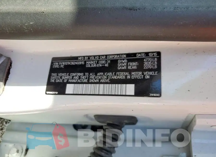 YV1612TK3G2402815 Photo# 10