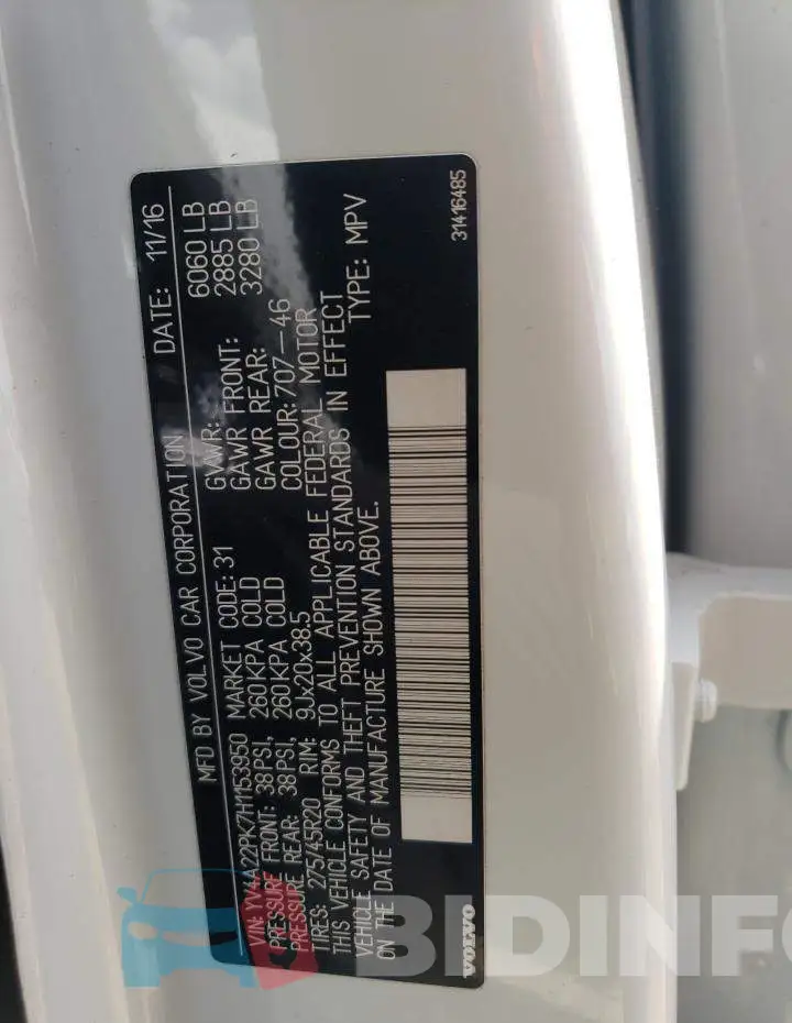 YV4A22PK7H1153950 Photo# 10
