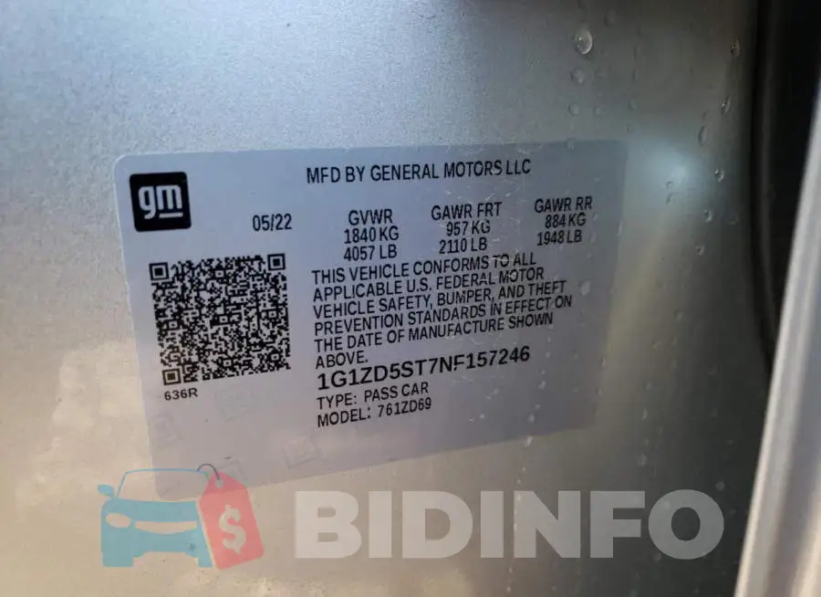 1G1ZD5ST7NF157246 Photo# 12