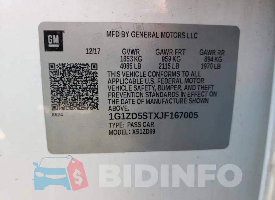 1G1ZD5STXJF167005 Photo# 10