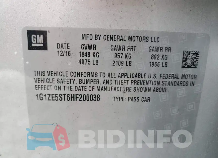 1G1ZE5ST6HF200038 Photo# 10