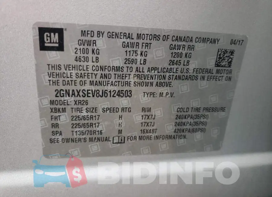 2GNAXSEV8J6124503 Photo# 10