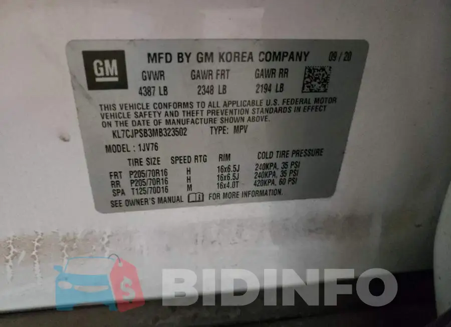 KL7CJPSB3MB323502 Photo# 10