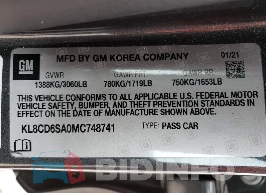 KL8CD6SA0MC748741 Photo# 13
