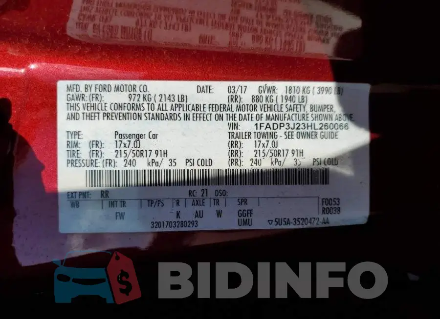 1FADP3J23HL260066 Photo# 10