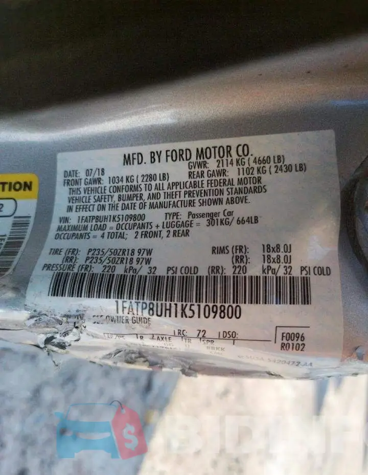 1FATP8UH1K5109800 Photo# 10