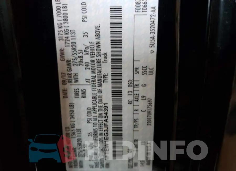 1FTEW1EG3JFA54391 Photo# 10