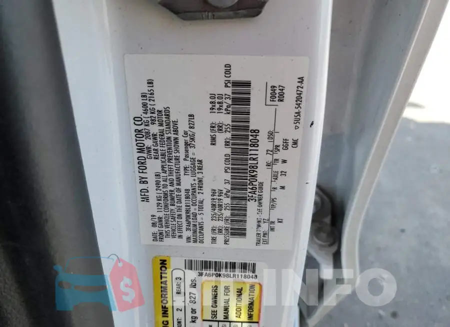 3FA6P0K98LR118048 Photo# 12
