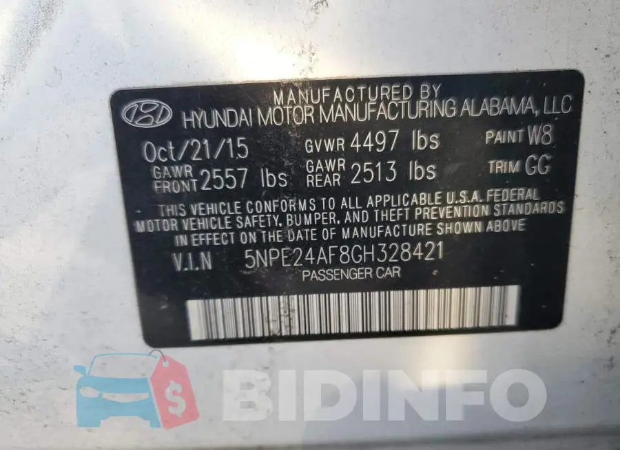 5NPE24AF8GH328421 Photo# 10