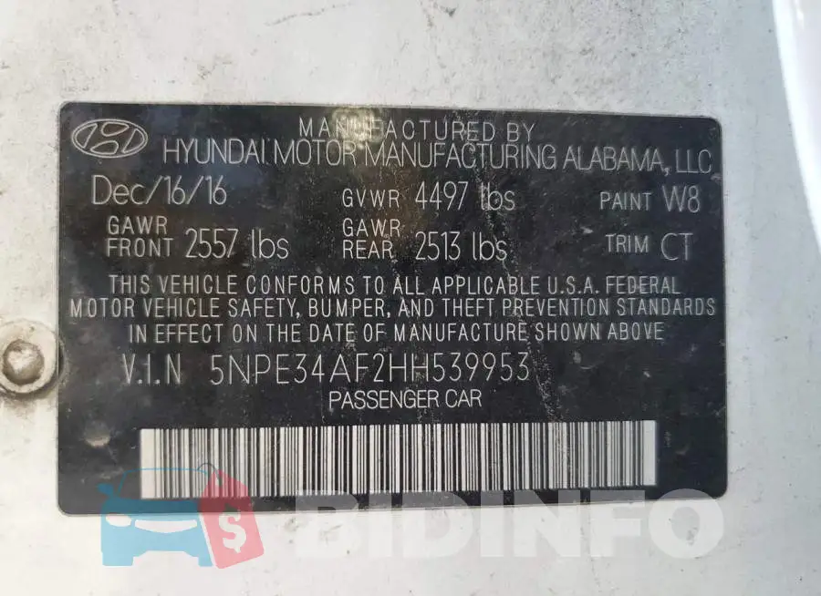 5NPE34AF2HH539953 Photo# 10
