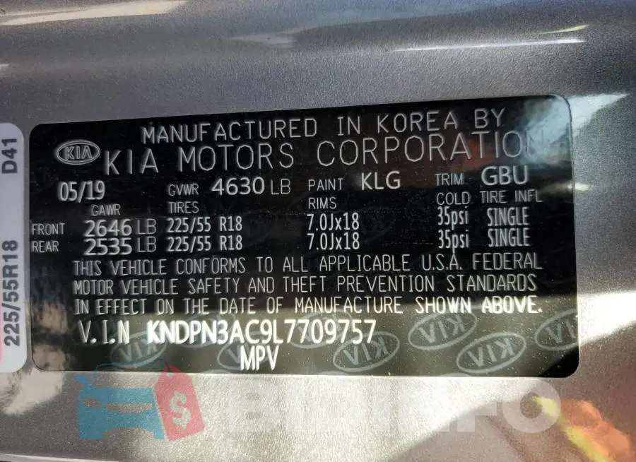 KNDPN3AC9L7709757 Photo# 12
