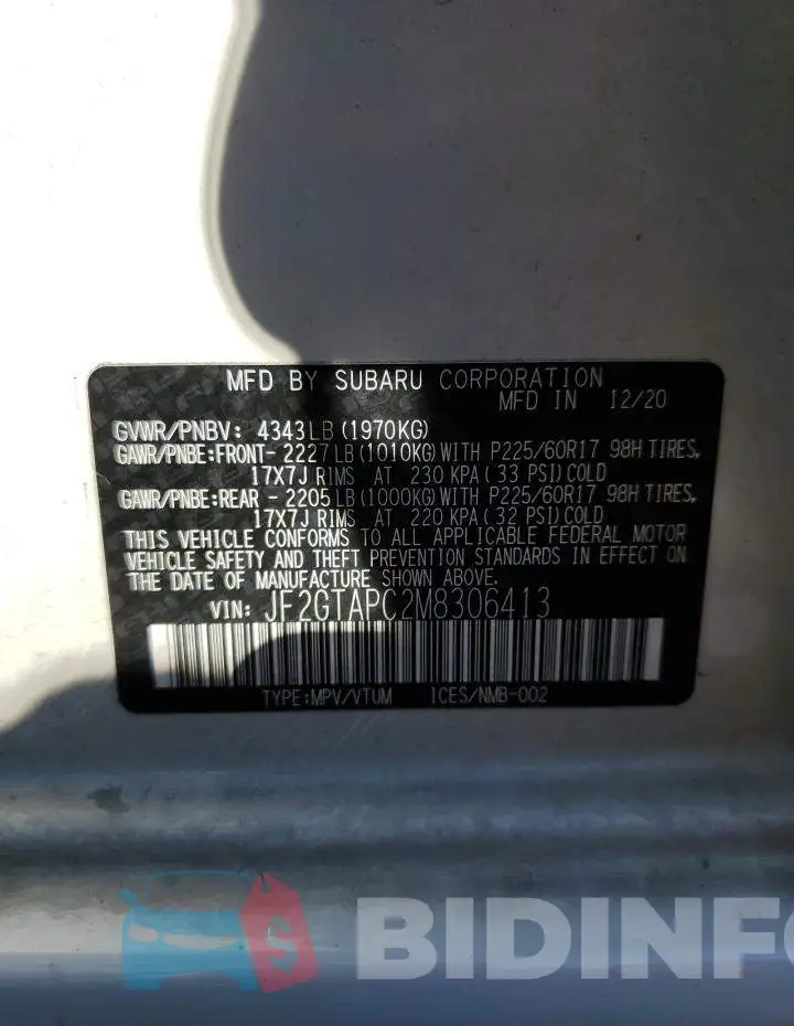JF2GTAPC2M8306413 Photo# 10