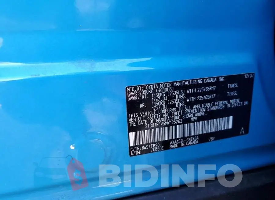 2T3H1RFV5MW125262 Photo# 10