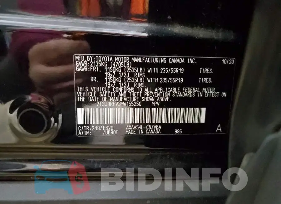 2T3J1RFV3MW155250 Photo# 13