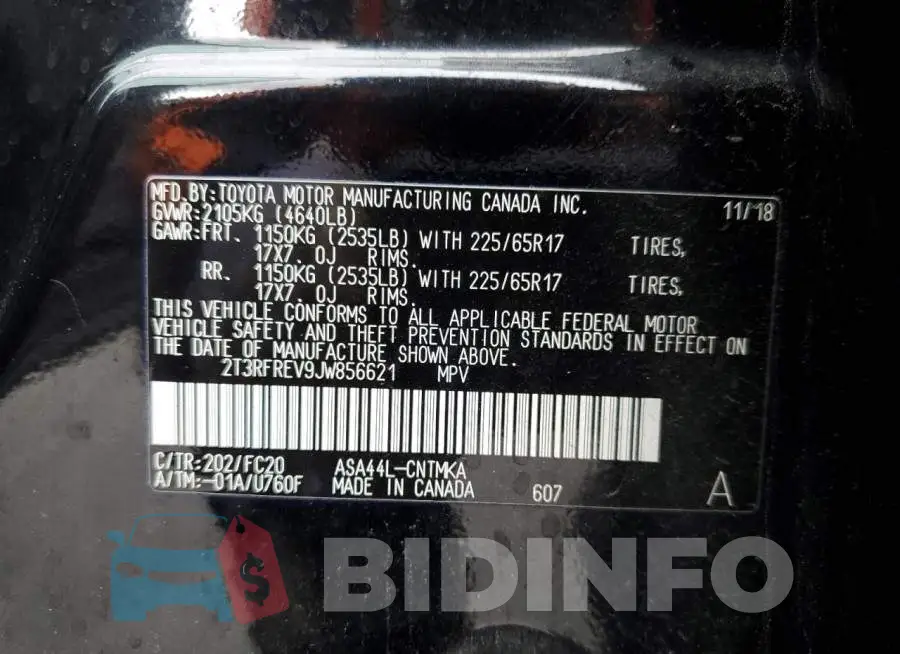 2T3RFREV9JW856621 Photo# 13