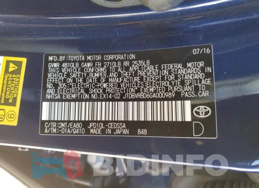 JTDBVRBD6GA000989 Photo# 10