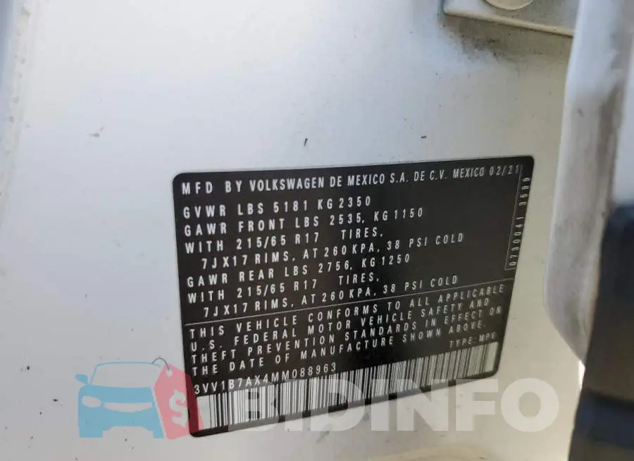 3VV1B7AX4MM088963 Photo# 10