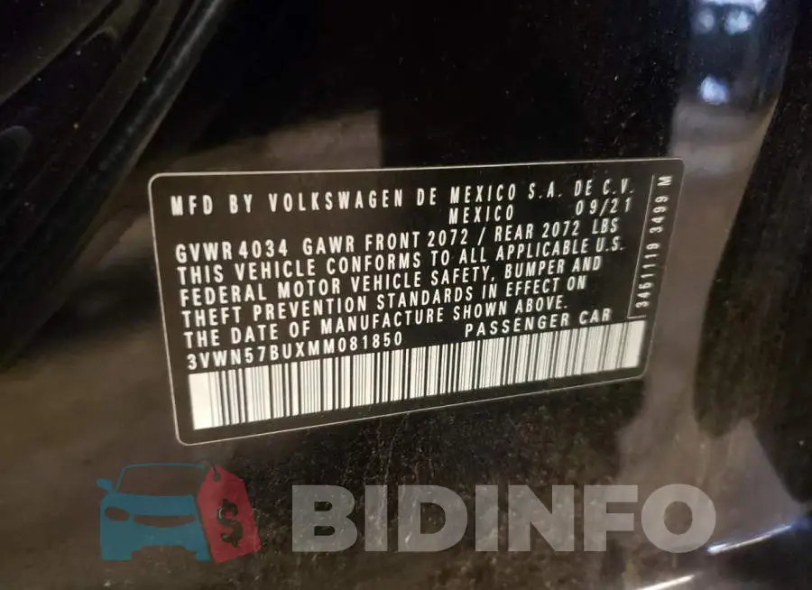 3VWN57BUXMM081850 Photo# 10