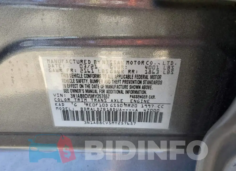 3N1AB8CV5MY257657 Photo# 10